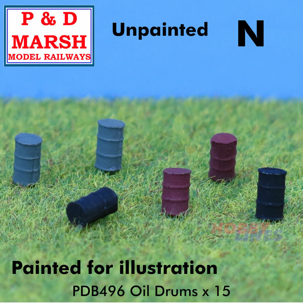 Oil Drums x 15 - Unpainted | P&D Marsh | B496