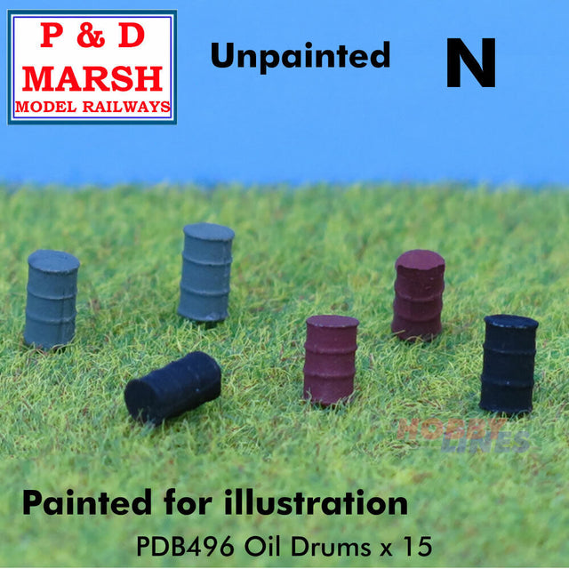 Oil Drums x 15 - Unpainted | P&D Marsh | B496