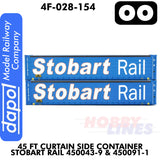 45 ft Curtain Side Container Stobart Rail 450043-9 & 450091-1 - Twin Pack  | Dapol | 4F-028-154