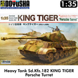 KING TIGER Sd.Kfz.182 PORSCHE TURRET German Tank WWII 1:35 kit DOYUSHA DOY35KT1