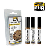 Oilbrusher Set - Earth Colours- 3x10ml | Ammo by Mig Jimenez | MIG7512