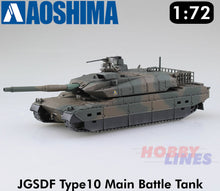 Load image into Gallery viewer, JGSDF TYPE10 Main Battle Tank 1:72 scale model kit Aoshima 05431
