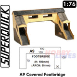 COVERED FOOTBRIDGE A9 1:72 OO HO Gauge Railways Building Series A09 SuperQuick