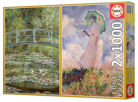 Monet 2 x 1000 Piece Jigsaw Puzzles | Educa | 19270