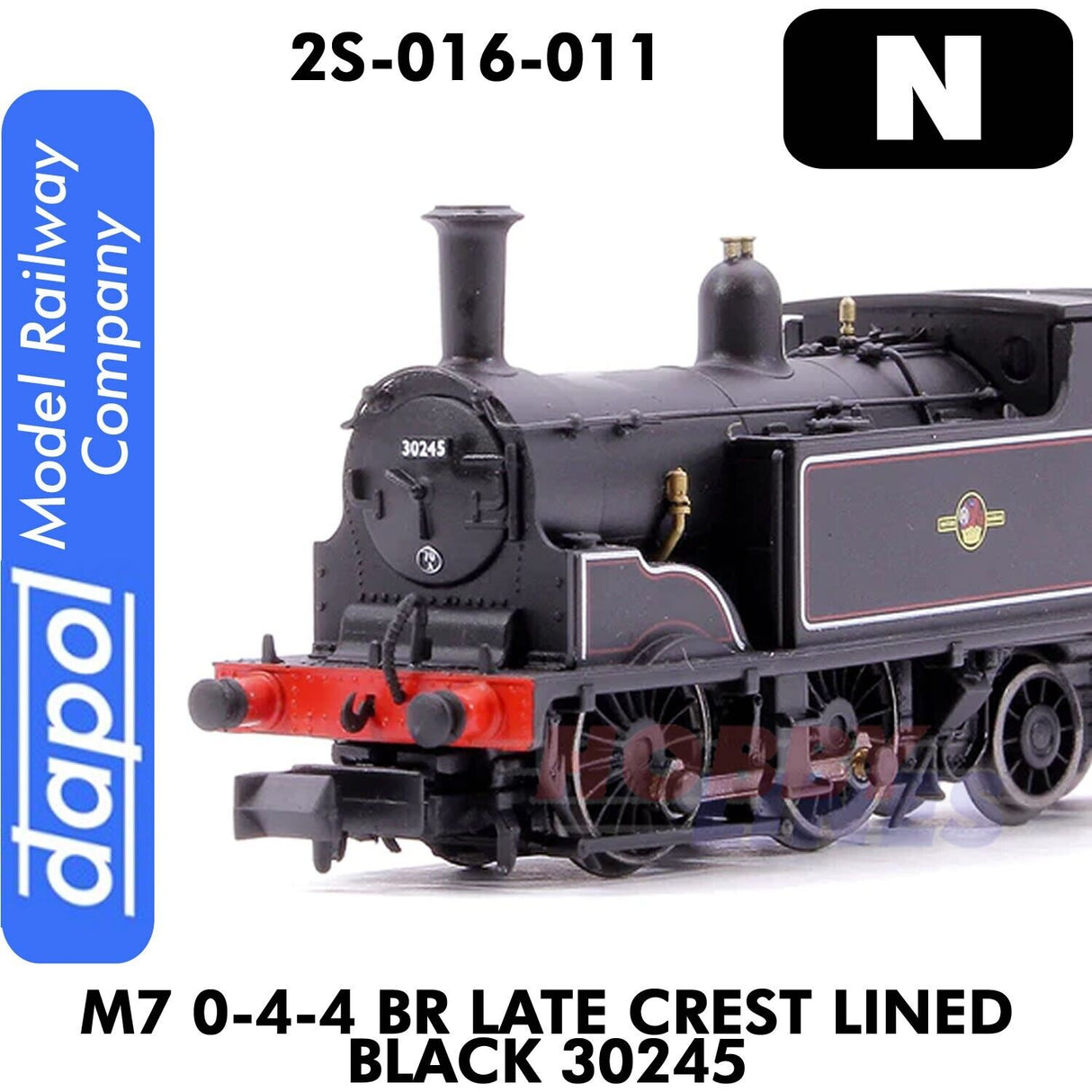 M7 0-4-4 BR Late Crest Lined Black 30245 | Dapol | 2S-016-011