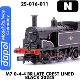 M7 0-4-4 BR Late Crest Lined Black 30245 | Dapol | 2S-016-011