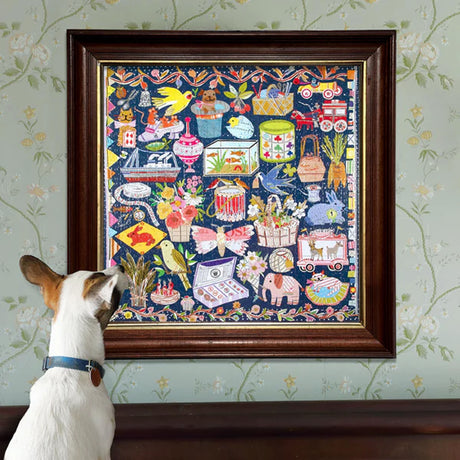 eeBoo THE CAT & THE YARN 1000 pc Square Jigsaw Puzzle Super Deluxe PZT120