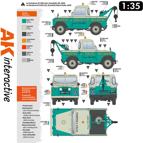 Land Rover 88 - Series IIA Crane - Tow Truck - Model Kit | AK interactive | AK35014