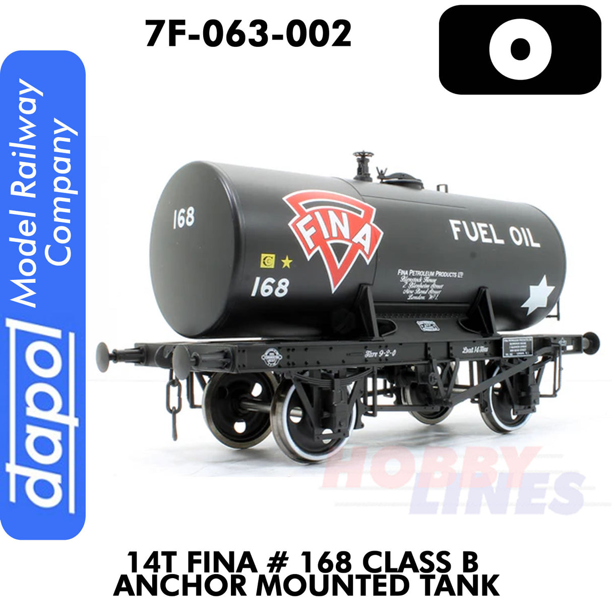 14T Fina #168 Class B Anchor Mounted Tank | Dapol | 7F-063-002