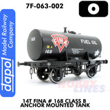 14T Fina #168 Class B Anchor Mounted Tank | Dapol | 7F-063-002