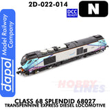 Class 68 Splendid 68027 Transpennine Express Diesel  -DCC Ready | Dapol | 2D-022-014