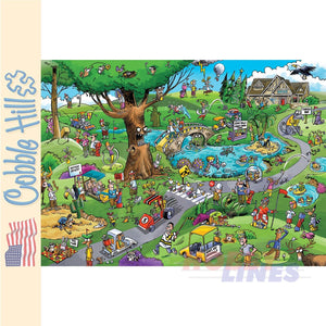 DoodleTown: Par for the Course Cobble Hill puzzle 1000pc CH44502