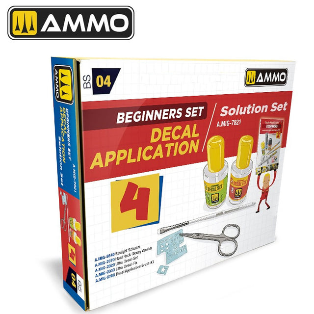 Beginners Set 4 - Decal Application | Ammo by Mig Jiminez | 7821