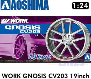 AOSHIMA WHEELS & TYRES EQUIP SHORT-RIM 14inch 1:24 Set of 4 Tuned Parts 06116