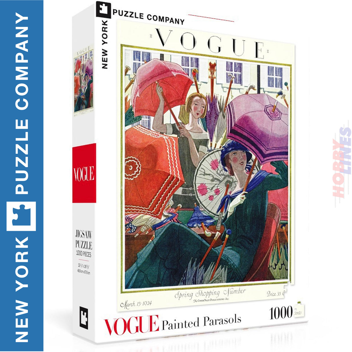 PAINTED PARASOLS New York Puzzle Company 1000pc Jigsaw 