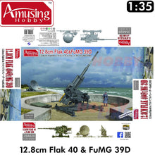 Load image into Gallery viewer, 12.8cm Flak 40 &amp; FuMG 39D model kit Amusing Hobby 35A020
