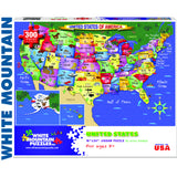 UNITED STATES OF AMERICA 300 pc super deluxe Jigsaw Puzzle WHITE MOUNTAIN 1021