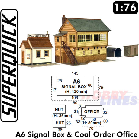 SIGNAL BOX A6 1:72 Scale OO HO Gauge Railways Building Series A A06 SuperQuick