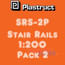 Load image into Gallery viewer, STAIR / STAIRWAY RAILS range styrene plastic polystyrene  SRS PLASTRUCT
