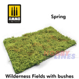 Wilderness Fields with Bushes - Spring - Grass Mat | Ammo by Mig Jimenez | MIG8362