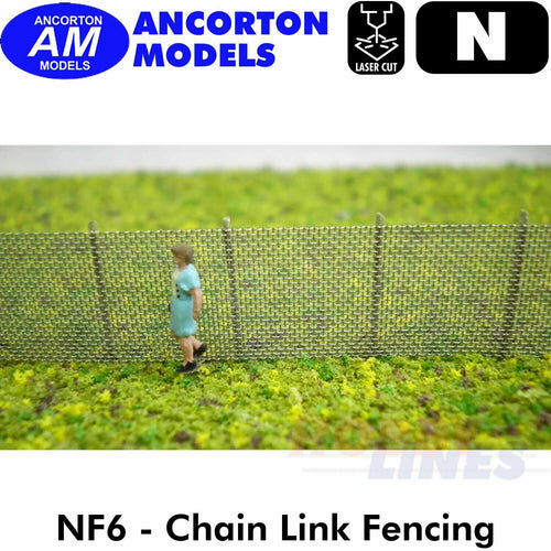 CHAIN LINK FENCING Fence Barbed Wire kit N gauge1:148  scale Ancorton Models NF6