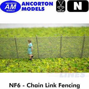 CHAIN LINK FENCING Fence Barbed Wire kit N gauge1:148  scale Ancorton Models NF6