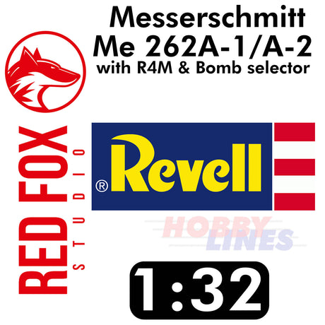 Messerschmitt Me 262A-1/A-2 R4M & Bombselector 3D Instrument Panel 1:32 Revell kit RFSQS-32050