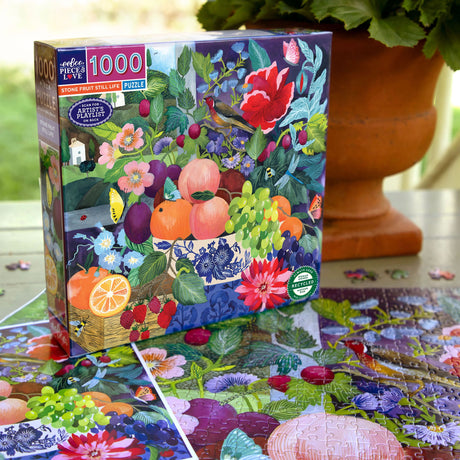 Stone Fruit Still Life 1000 pc Puzzle | eeBoo | PZT856
