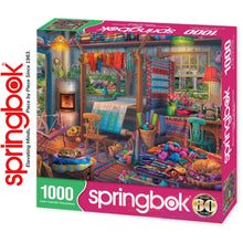 Load image into Gallery viewer, WEAVER&#39;S COTTAGE 1000 piece SPRINGBOK Jigsaw Puzzle Random Cut Super Deluxe
