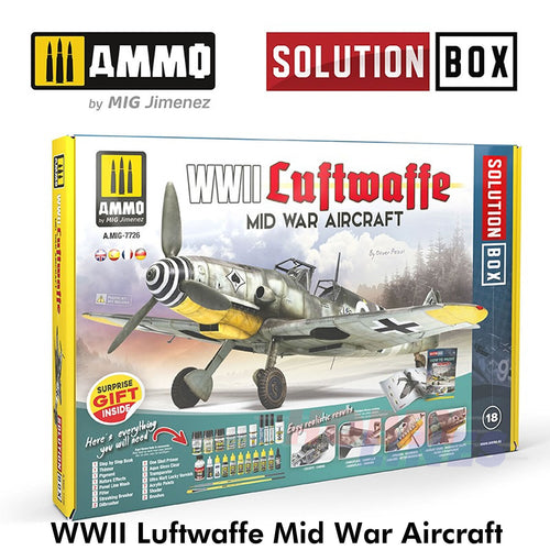 WWII Luftwaffe Mid War Aircraft SOLUTION BOX AMMO By Mig Jimenez MIG7726