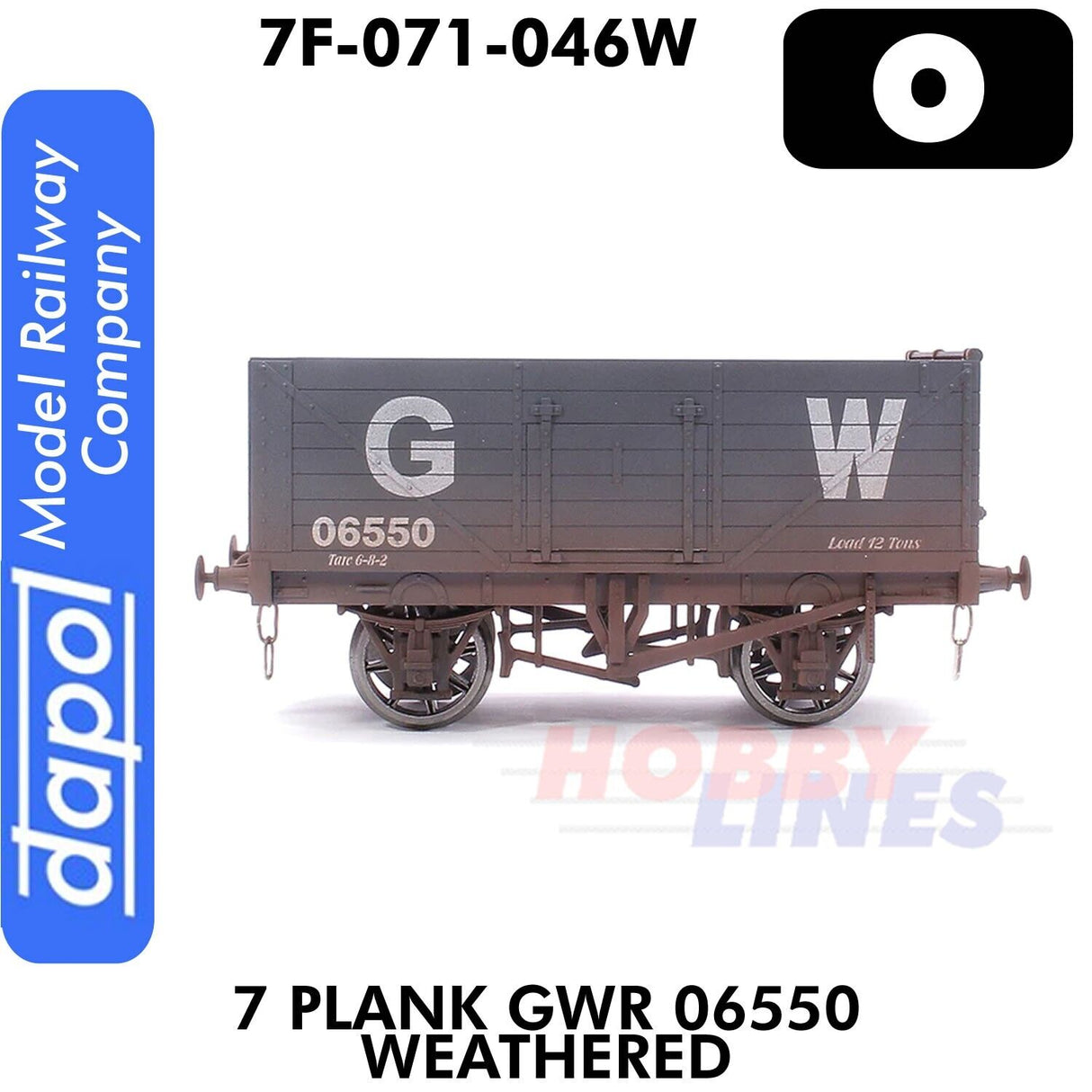 7 Plank GWR 06550 - Weathered | Dapol | 7F-071-046W