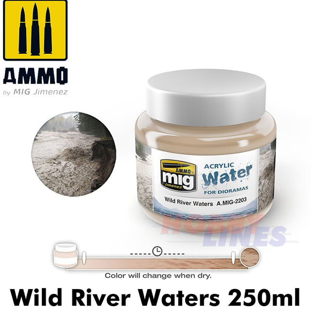 Acrylic Water - Wild River Waters - 250ml | Ammo by Mig Jimenez | MIG2203