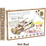 Hot Rod Car - 3D Puzzle | Wooden City | WR339