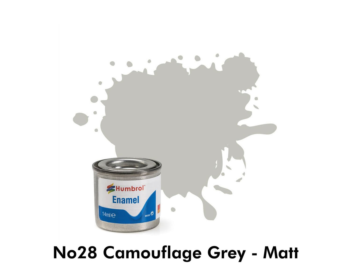 Enamel Tinlets No 28 Camouflage Grey Matt
