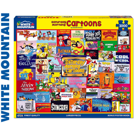 Saturday Morning Cartoons - 1000pc Puzzle | White Mountain | 1481pz