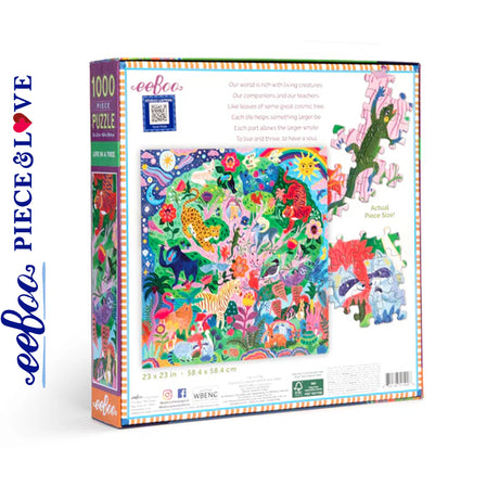 eeBoo LIFE IN A TREE 1000 pc Square Jigsaw Puzzle Super Deluxe PZTLFT