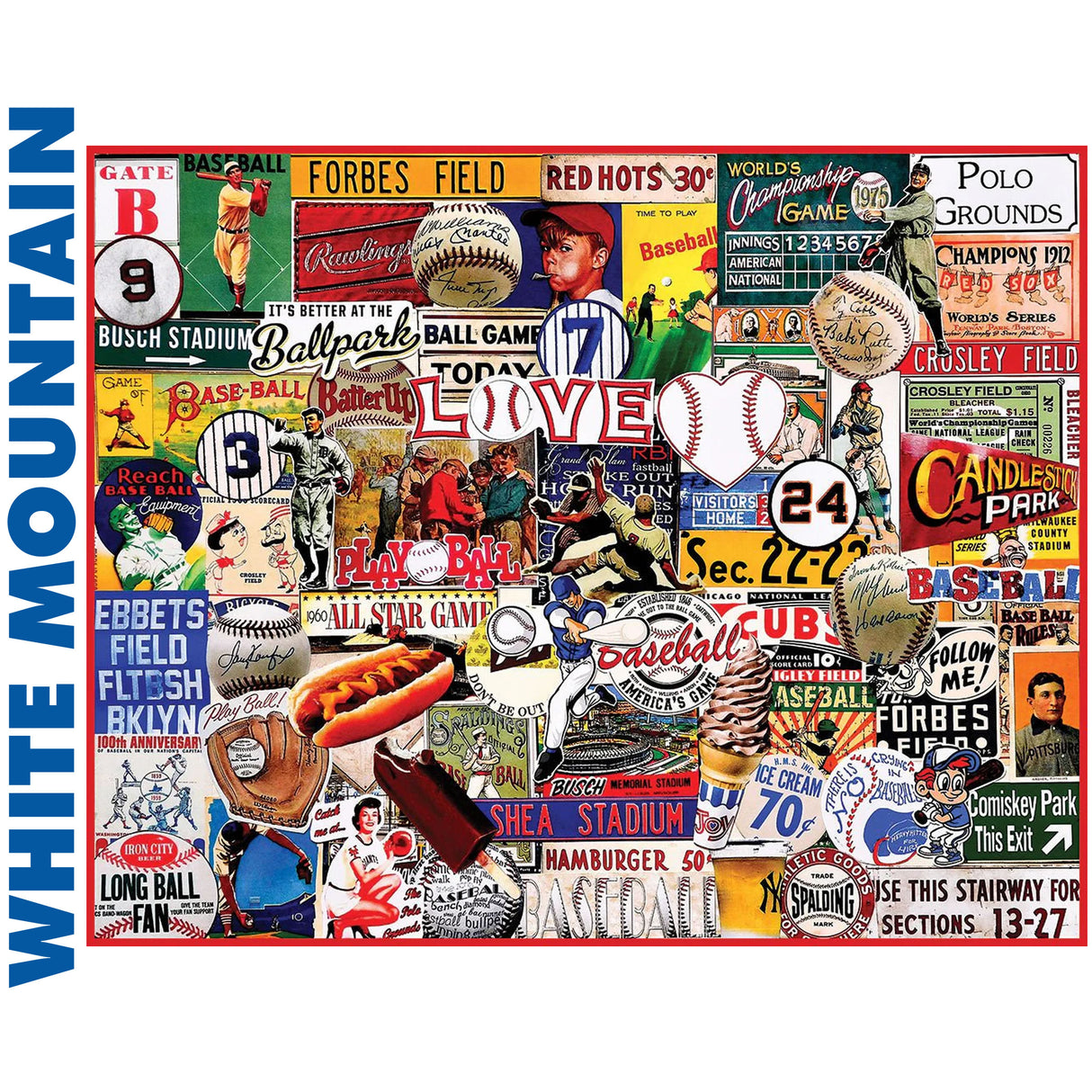 I Love Baseball - 1000pc Puzzle | White Mountain | 1748pz