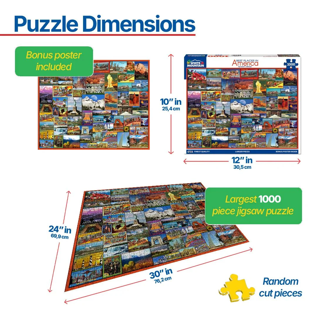 Best Places in America - 1000pc Puzzle | White Mountain | 1119pz