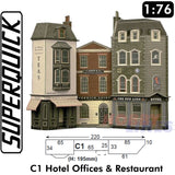 HOTEL OFFICES RESTAURANT C1 1:72 OO HO Railway Building Series C C01 SuperQuick