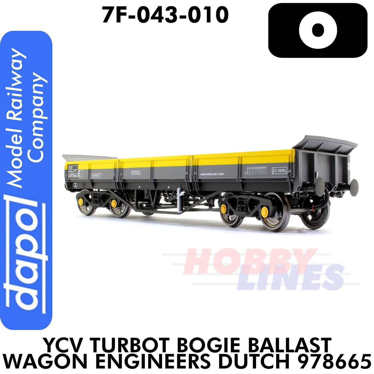 YCV Turbot Bogie Ballast Wagon Engineers Dutch 978665 | Dapol | 7F-043-010