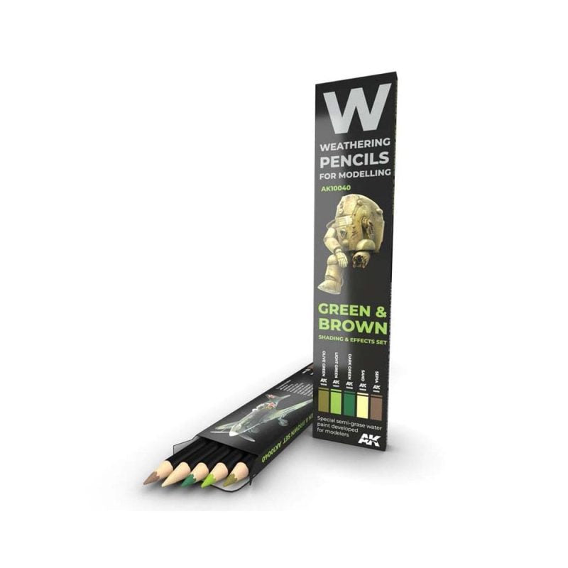 Weathering Pencils - Green and Brown | AK interactive | AK10040