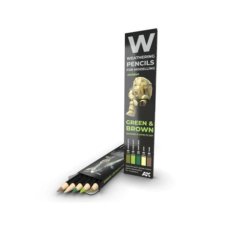 Weathering Pencils - Green and Brown | AK interactive | AK10040
