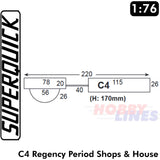REGENCY SHOPS & HOUSE C4 1:72 OO HO Railways Building Series C C04 SuperQuick