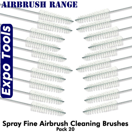 AIRBRUSH CLEANING BRUSHES Pack of 20 FINE Spray Paint 
