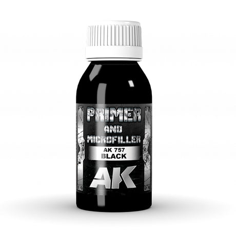 Black Primer and Microfiller - 100ml | AK interactive | AK757