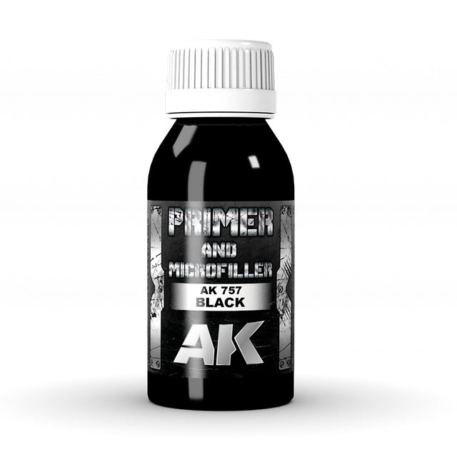 Black Primer and Microfiller - 100ml | AK interactive | AK757