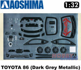 Toyota GT86 (Dark Grey Metallic) Snap Together GT 86 1:32 scale kit Aoshima 0559