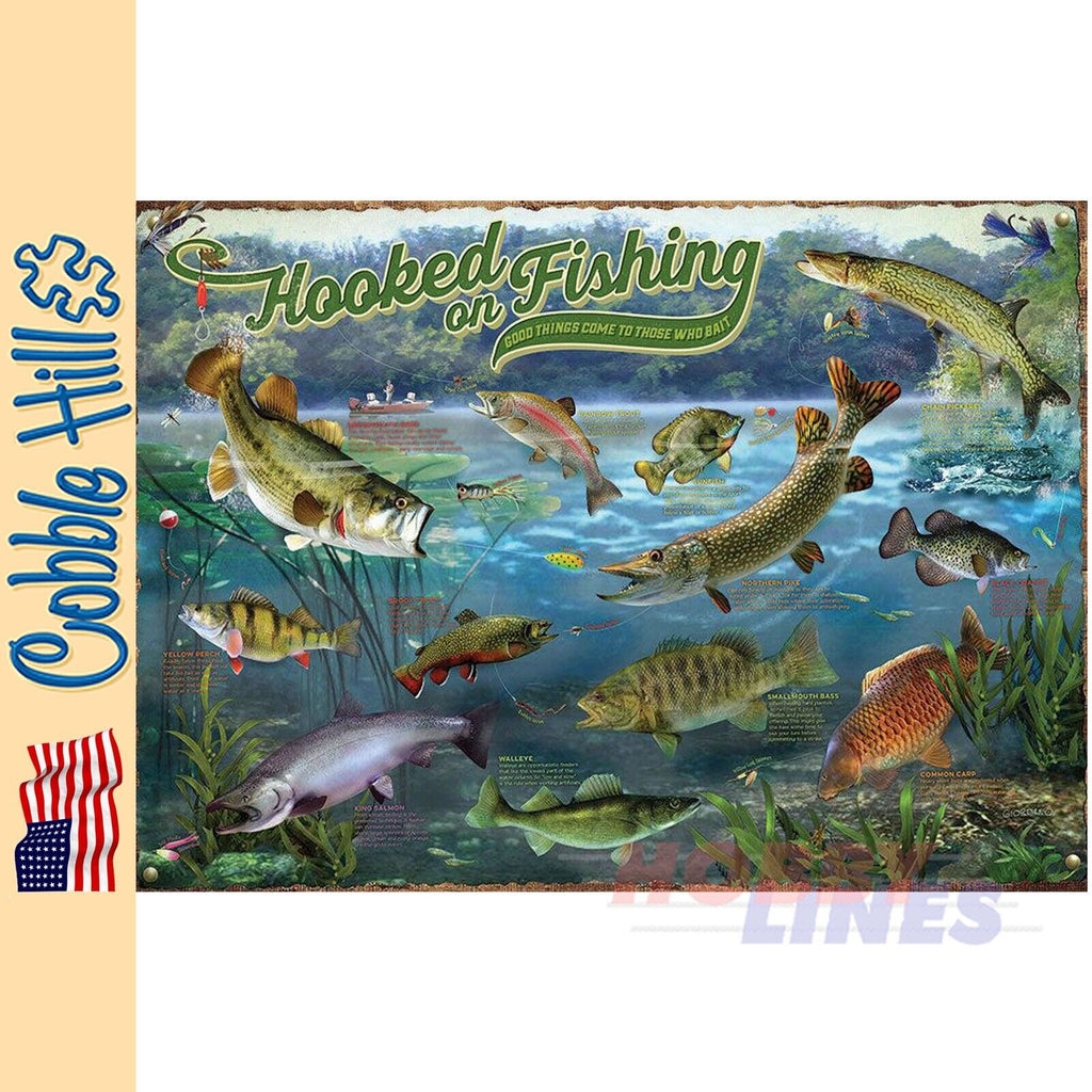 Hooked on Fishing Cobble Hill puzzle 1000pc CH40180