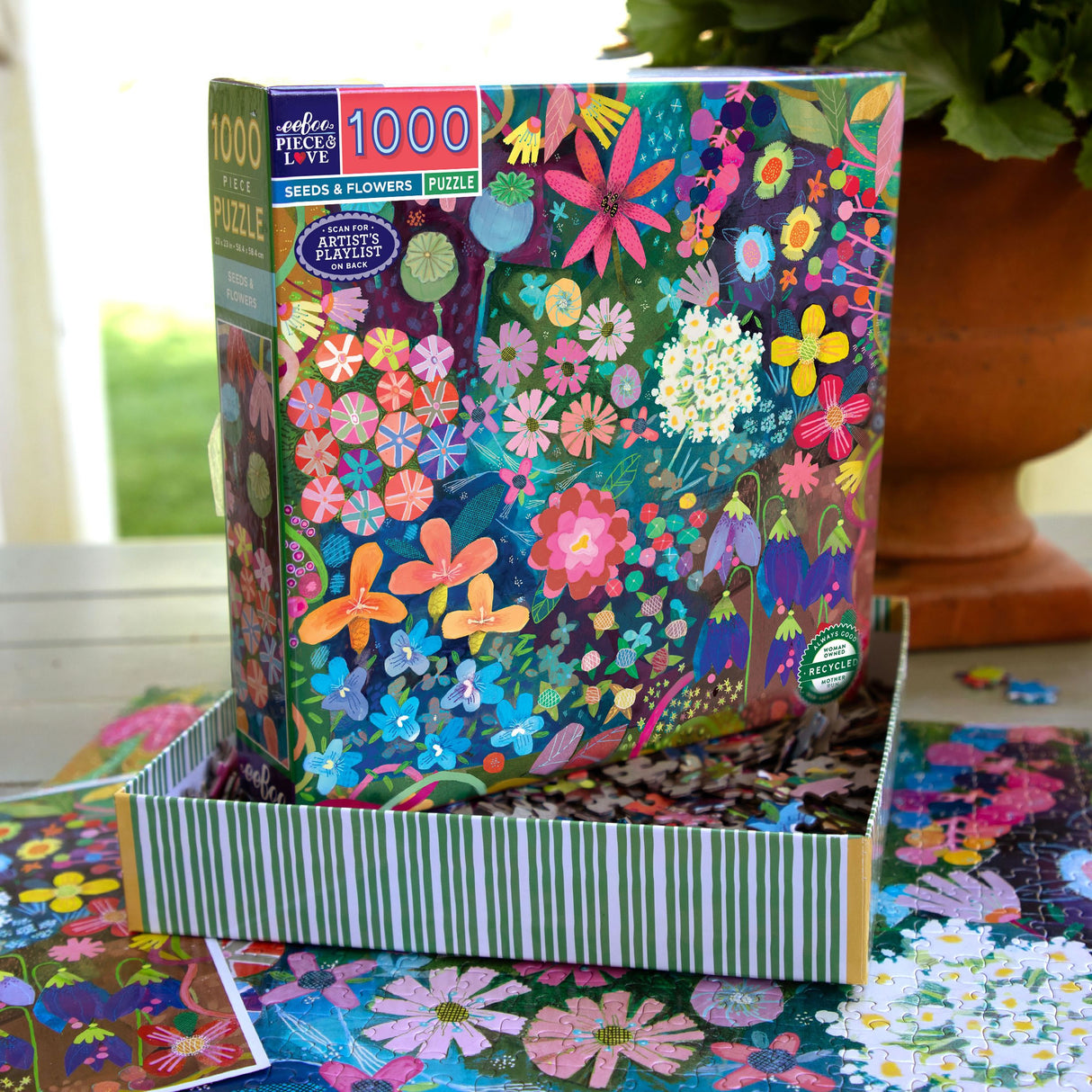 Seeds & Flowers 1000 pc Puzzle | eeBoo |PZT740