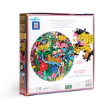 Jaguars and Butterflies - 500pc Round Puzzle | eeBoo | PZFJGB